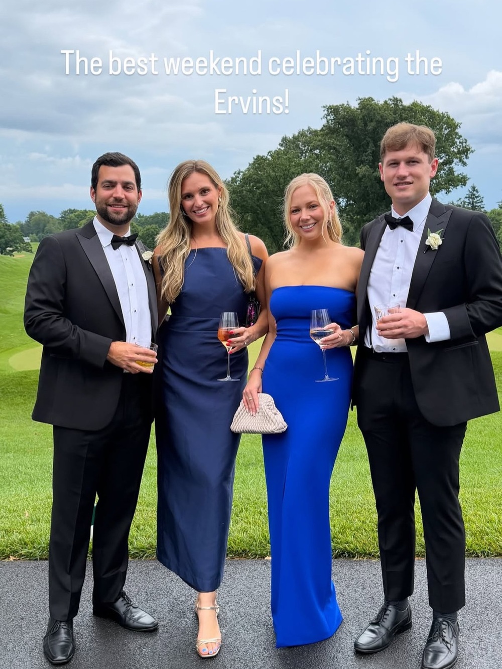 Solace London Blue Strapless Maxi Dress